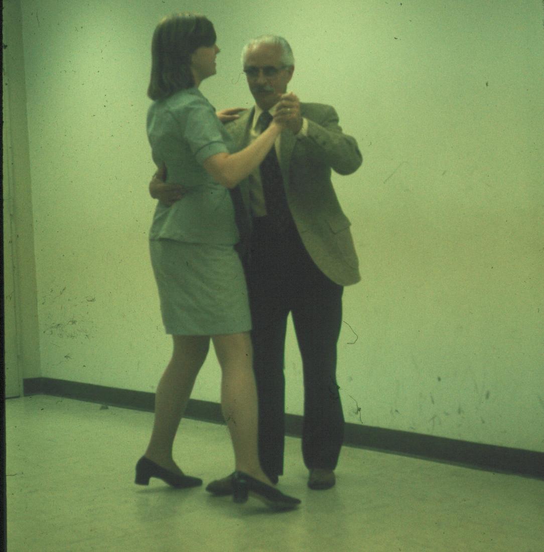 Nancy Grey and Mr. Tsinkeyevich; he was the leader of the Balalaika Orchestra but, he would help out in the dancing occasionally.