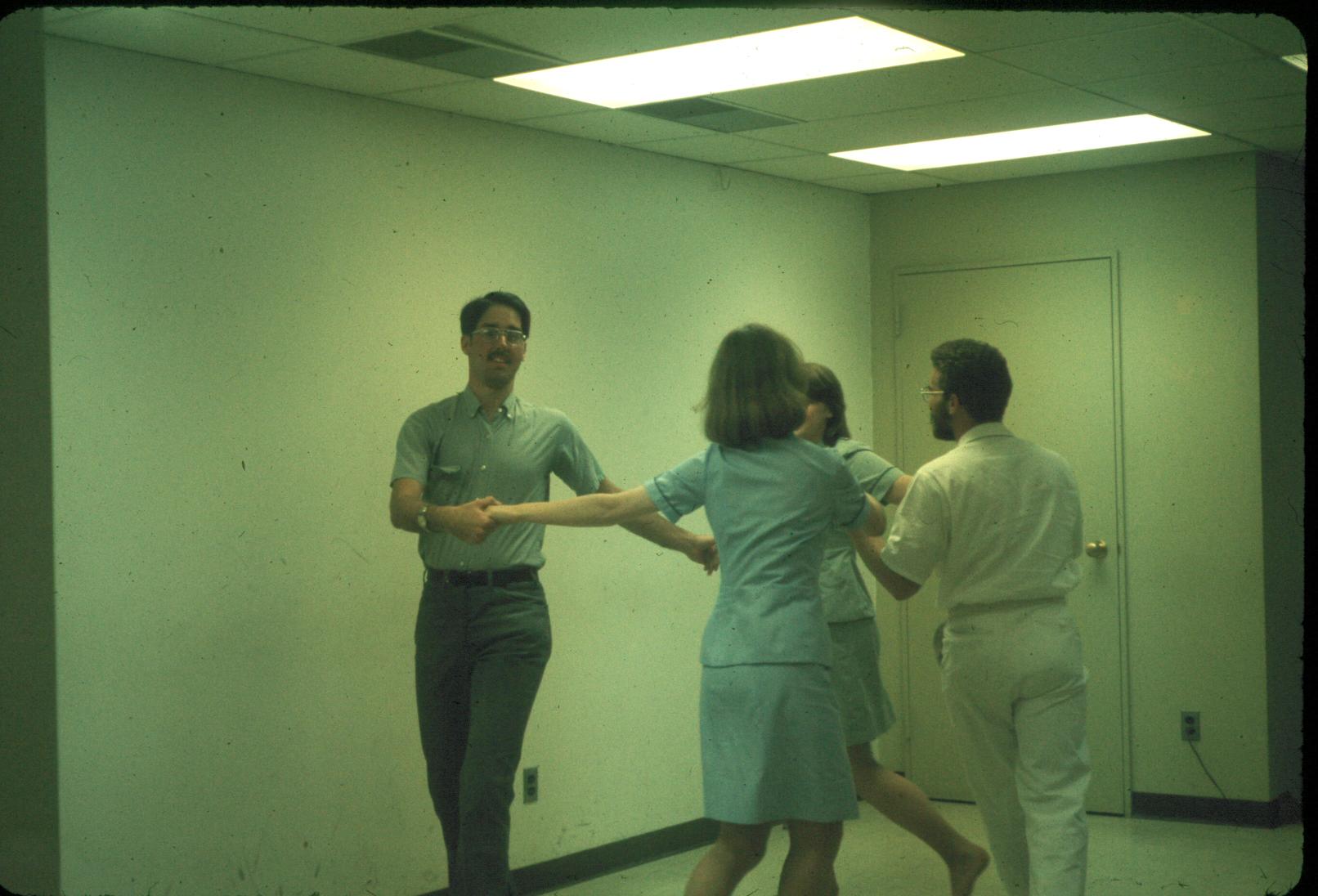 (LtoR)  Richard Horan, Lt. Somebody (forgot), Nancy Grey, and unknown.